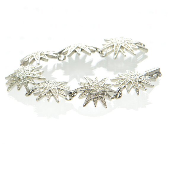 Kenneth Jay Lane KJL Crystal Starburst Bracelet - Picture 2 of 6
